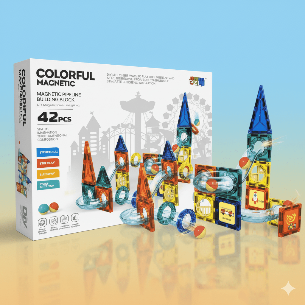 Tiles Magnetic Building Blocks for Kids - Toynix