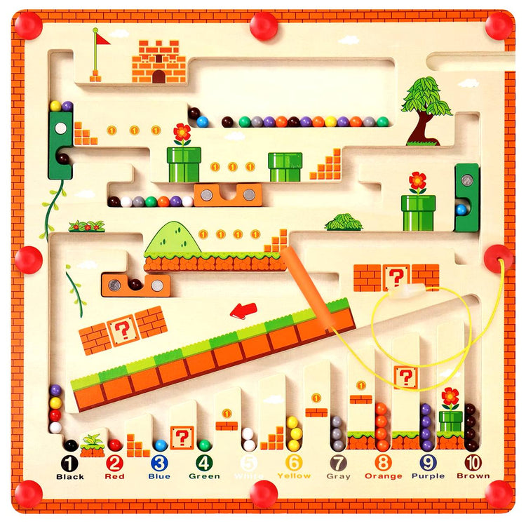 Wooden Magnetic Maze Beads Board For Kids