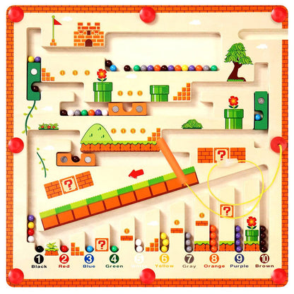 Wooden Magnetic Maze Beads Board For Kids