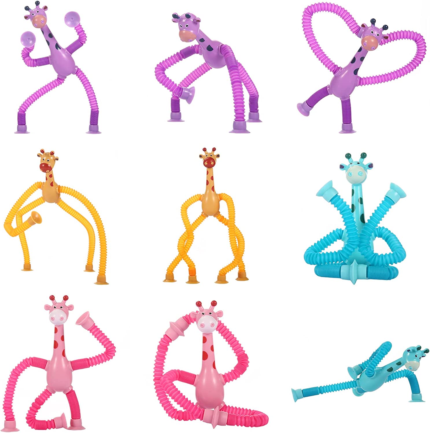 Premium Telescopic Giraffe  Toy with Suction Cup Cartoon Toy Toynix