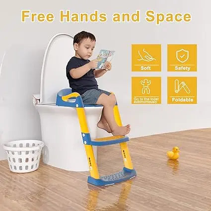 3 In 1 Toilet Seat Toilet Trainer With Ladder (random color) Toynix