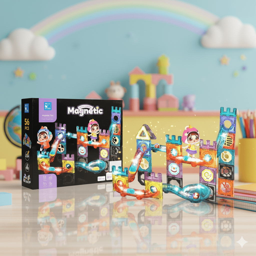 Tiles Magnetic Building Blocks for Kids - Toynix