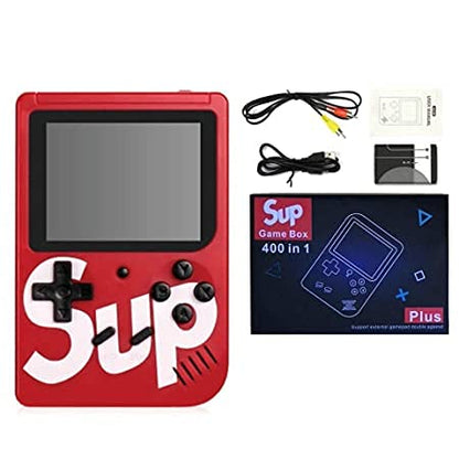 Including a direct TV AC/DC cable, this rechargeable SUP handy video game box comes with 400 games and a TV remote. Combination/Choice of color Toynix