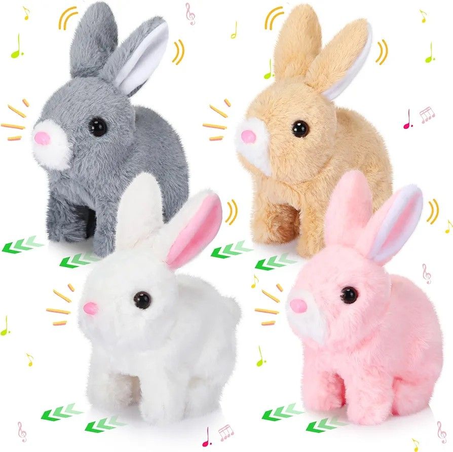 Plush Rabbit Toy with Sound and Motion for Kids (Random Colors) - Toynix