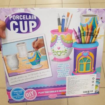 DIY Porcelain Cup Painting Set for Kids - 9pcs Toynix