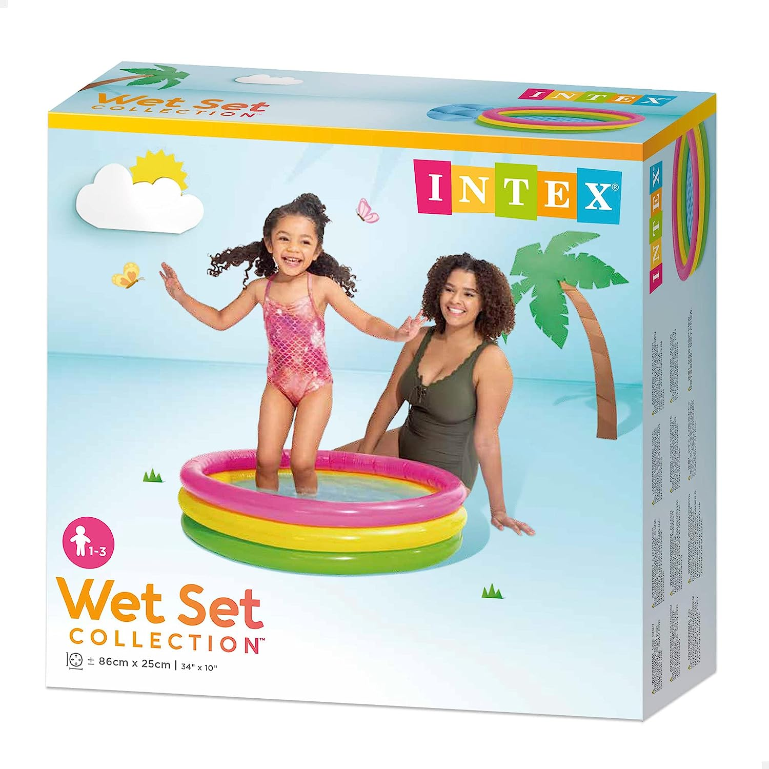 34X10IN SUNSET GLOW BABY POOL (58924) - Deliverrpk