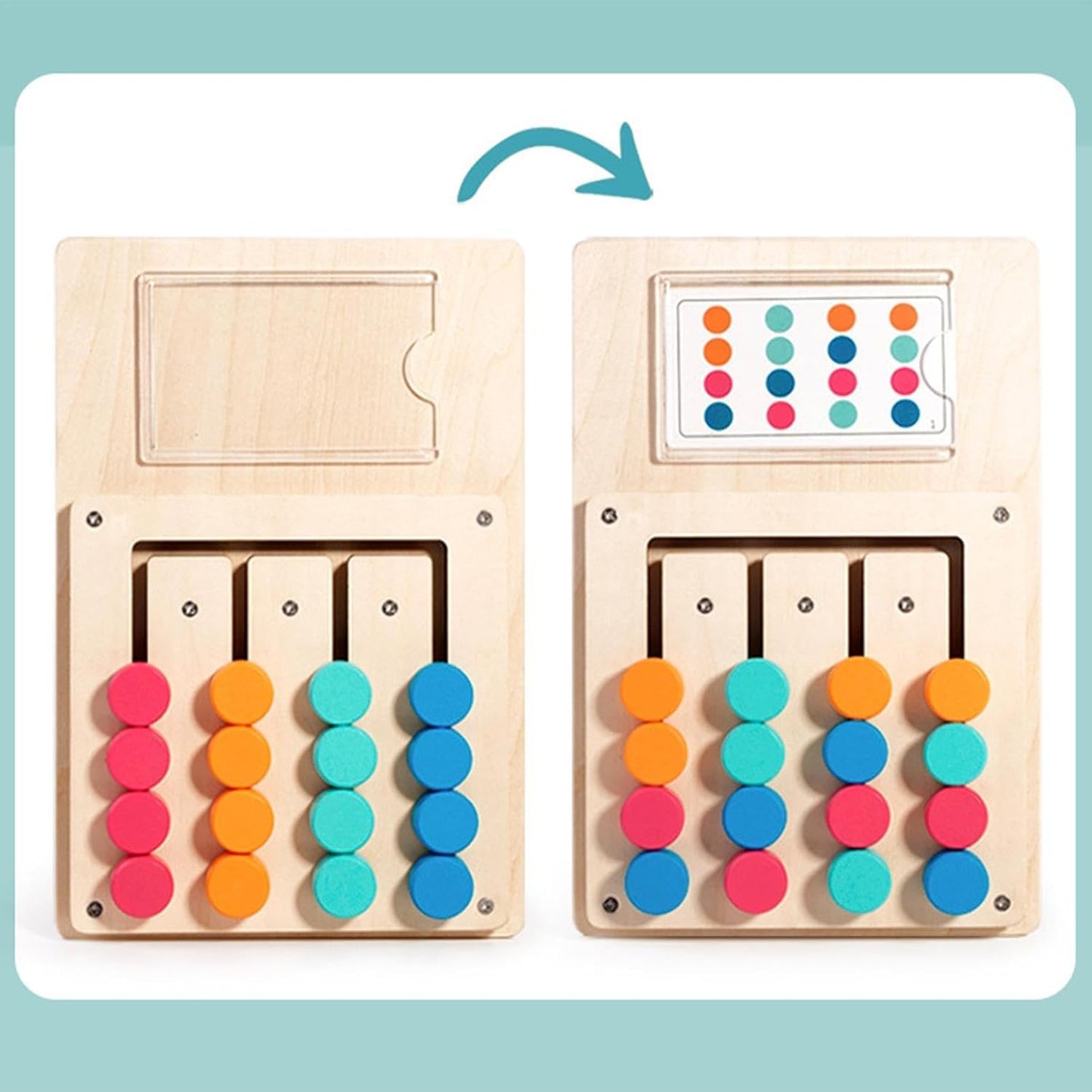 Wooden Color Matching Puzzle Board Game