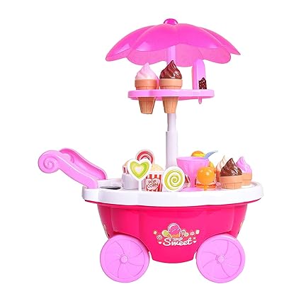 Sweet Cake Cart Toy LED Lights and Music Toy for Kids ( 30 Pieces) - Toynix