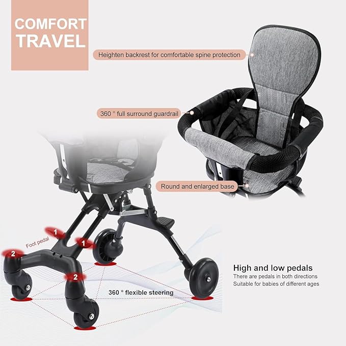 Foldable & Light Weight Baby Stroller | Baby Carrier - Toynix