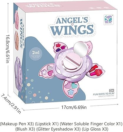 Angel Wings Cosmetics Makeup Toy Set For Kids - Toynix