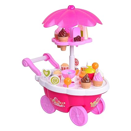 Sweet Cake Cart Toy LED Lights and Music Toy for Kids ( 30 Pieces) - Toynix