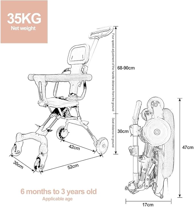 Foldable & Light Weight Baby Stroller | Baby Carrier - Toynix