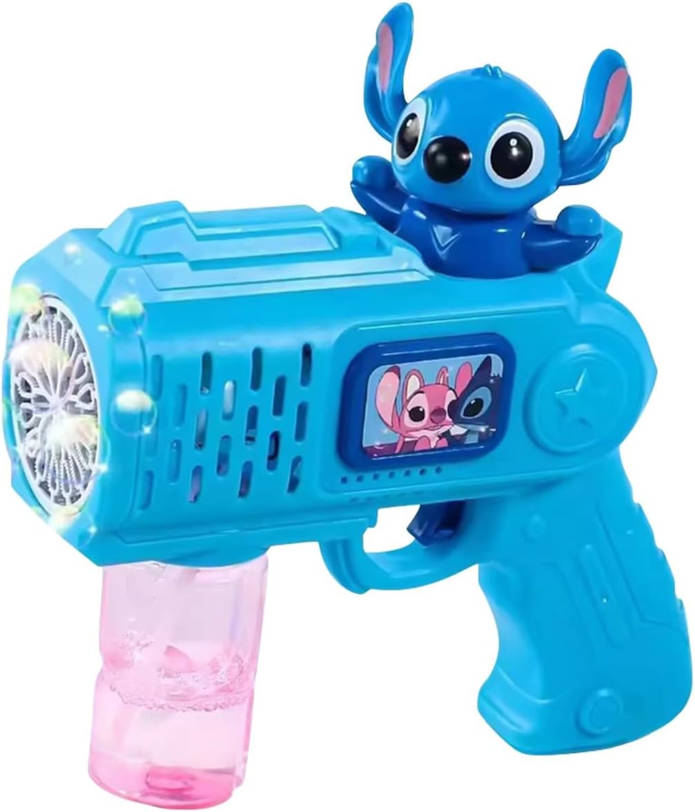 Cartoon Bubble Machine for Kids, Automatic Bubble Gun with Bubble Solution, Anime Figure Design Bubble Maker Bubble Blower Bubble Blaster Toynix