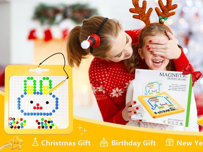 Magnetic Drawing Board Beads Dot Pattern Toy Toynix