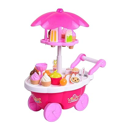 Sweet Cake Cart Toy LED Lights and Music Toy for Kids ( 30 Pieces) - Toynix