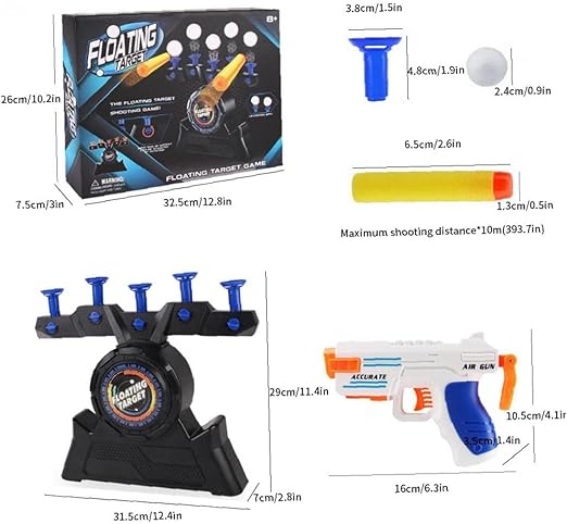 Floating Ball Target Shooting Soft Bullet Gun Toy For 2 Players - Toynix