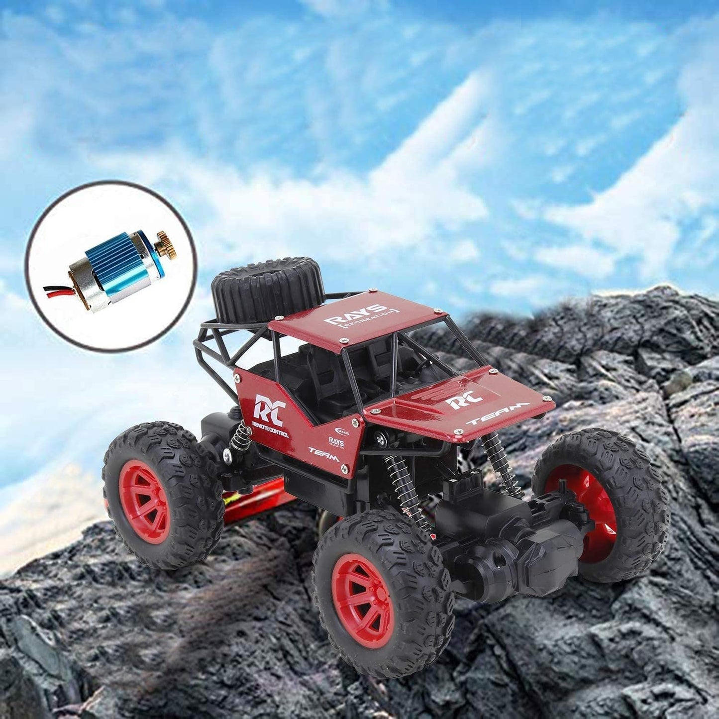 Rock Crawler Electric RC Alloyed Remote Control Toy Car for Kids - Toynix