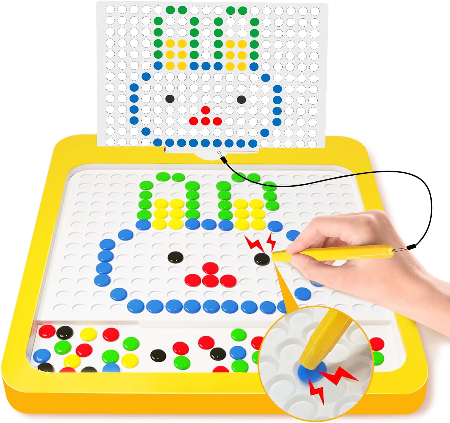 Magnetic Drawing Board Beads Dot Pattern Toy Toynix