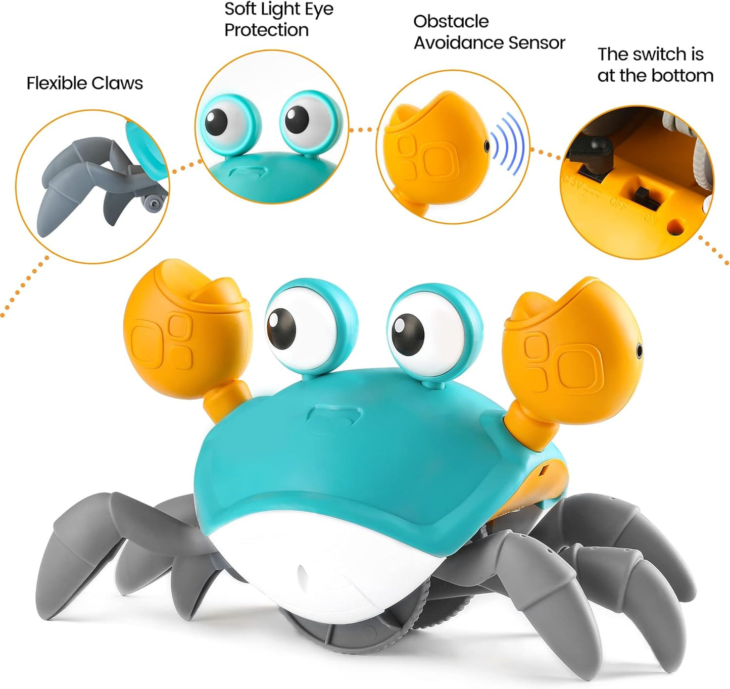 Rechargeable Crawling Crab Toy Toynix