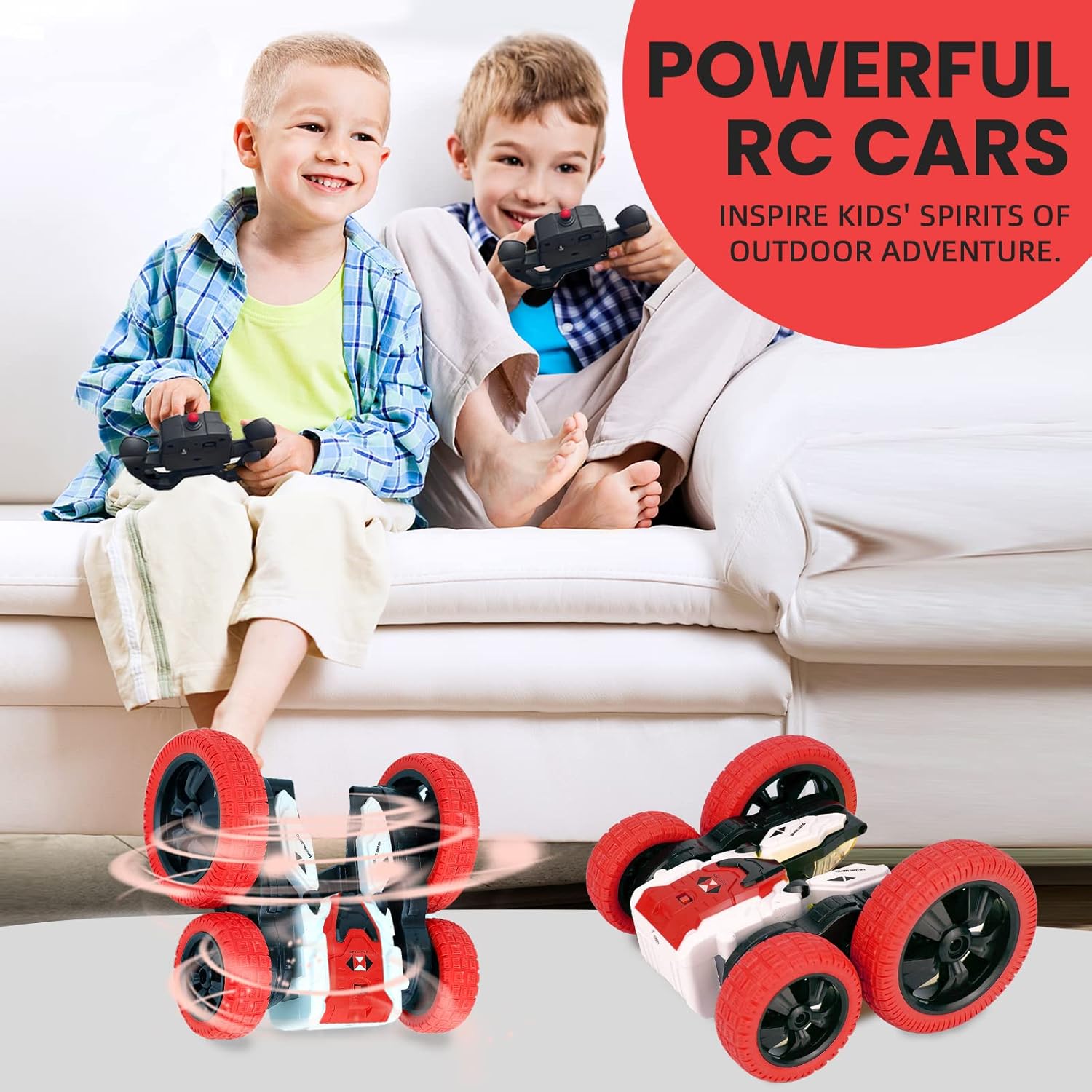 Double Sided Mini RC Stunt Car, 360° (V Shape) Toynix