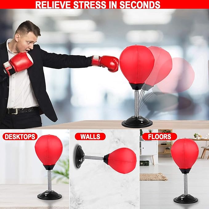 Mini Punching Bag with Stand - Stress Buster for Kids and Adults Toynix