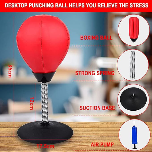 Mini Punching Bag with Stand - Stress Buster for Kids and Adults Toynix