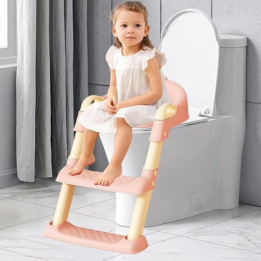 3 In 1 Toilet Seat Toilet Trainer With Ladder (random color) - Toynix