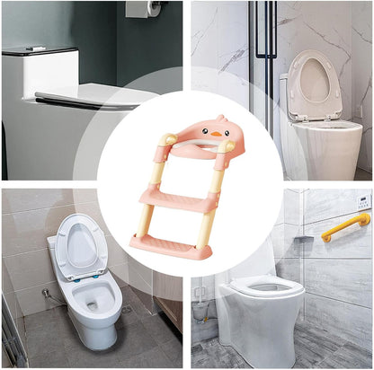 3 In 1 Toilet Seat Toilet Trainer With Ladder (random color) - Toynix