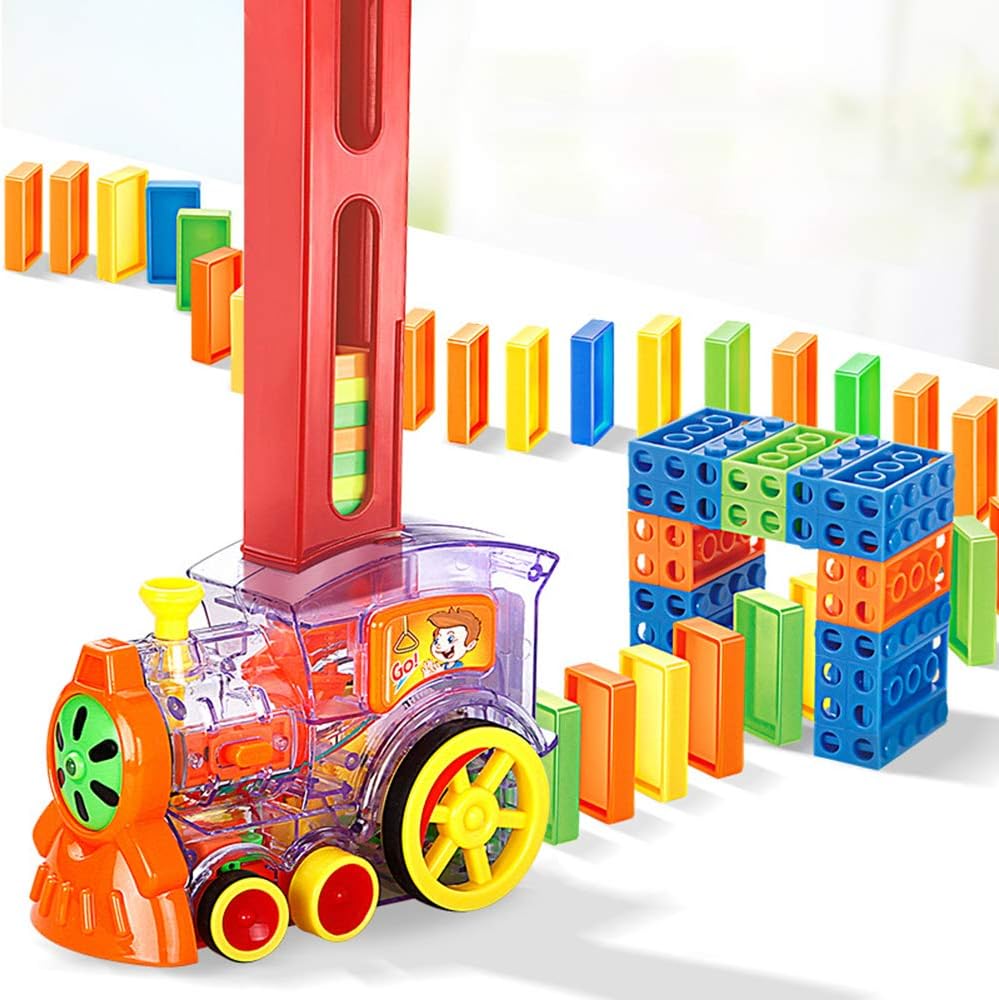 Automatic Domino Brick Laying Toy Train (60 pcs) - Toynix