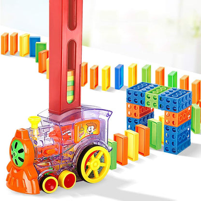 Automatic Domino Brick Laying Toy Train (60 pcs) - Toynix