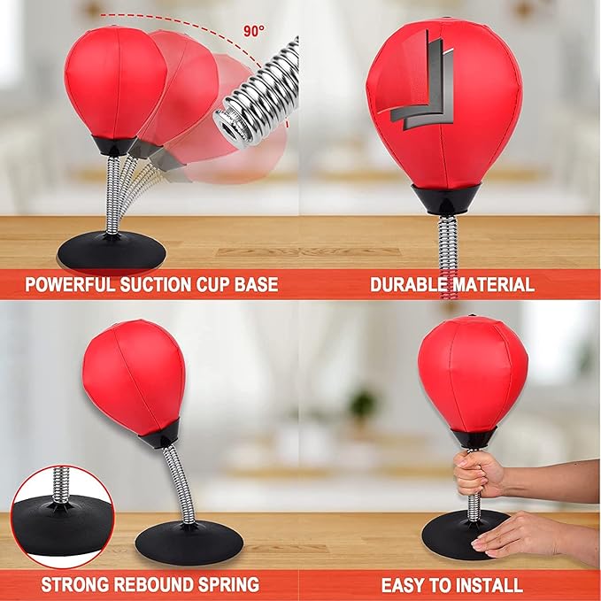 Mini Punching Bag with Stand - Stress Buster for Kids and Adults Toynix