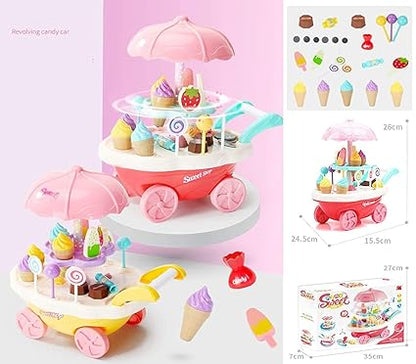 Sweet Cake Cart Toy LED Lights and Music Toy for Kids ( 30 Pieces) - Toynix