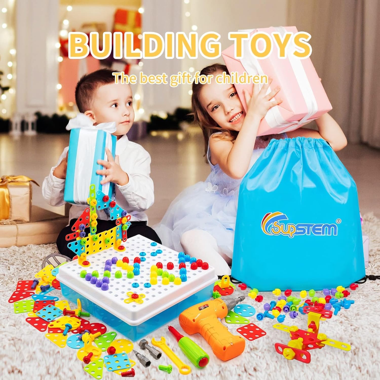 Creative drilling toy with screwdriver tool playset (144 pcs) Toynix