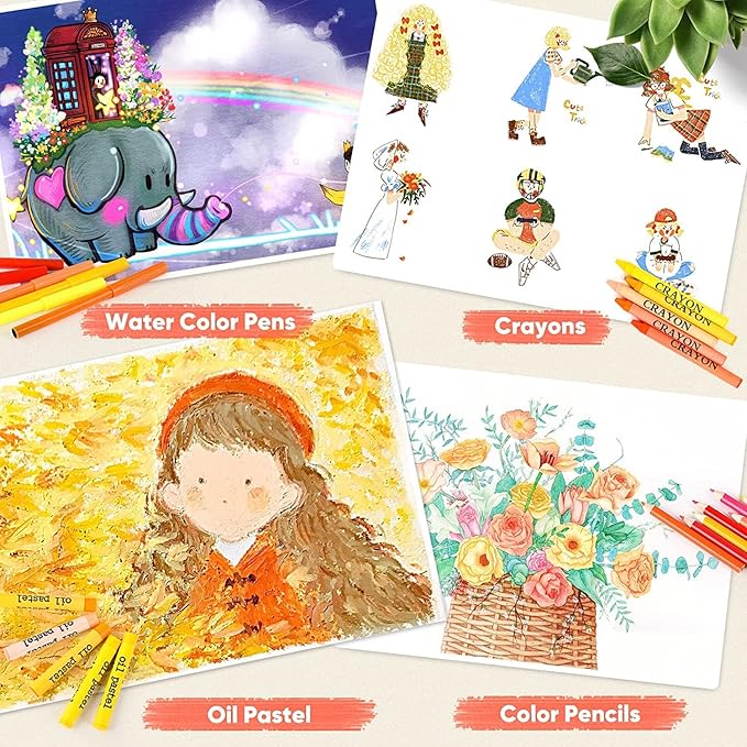 Coloring Drawing Painting Kit for Kids 145 Pcs - Toynix