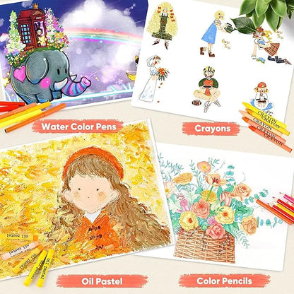 Coloring Drawing Painting Kit for Kids 145 Pcs - Toynix
