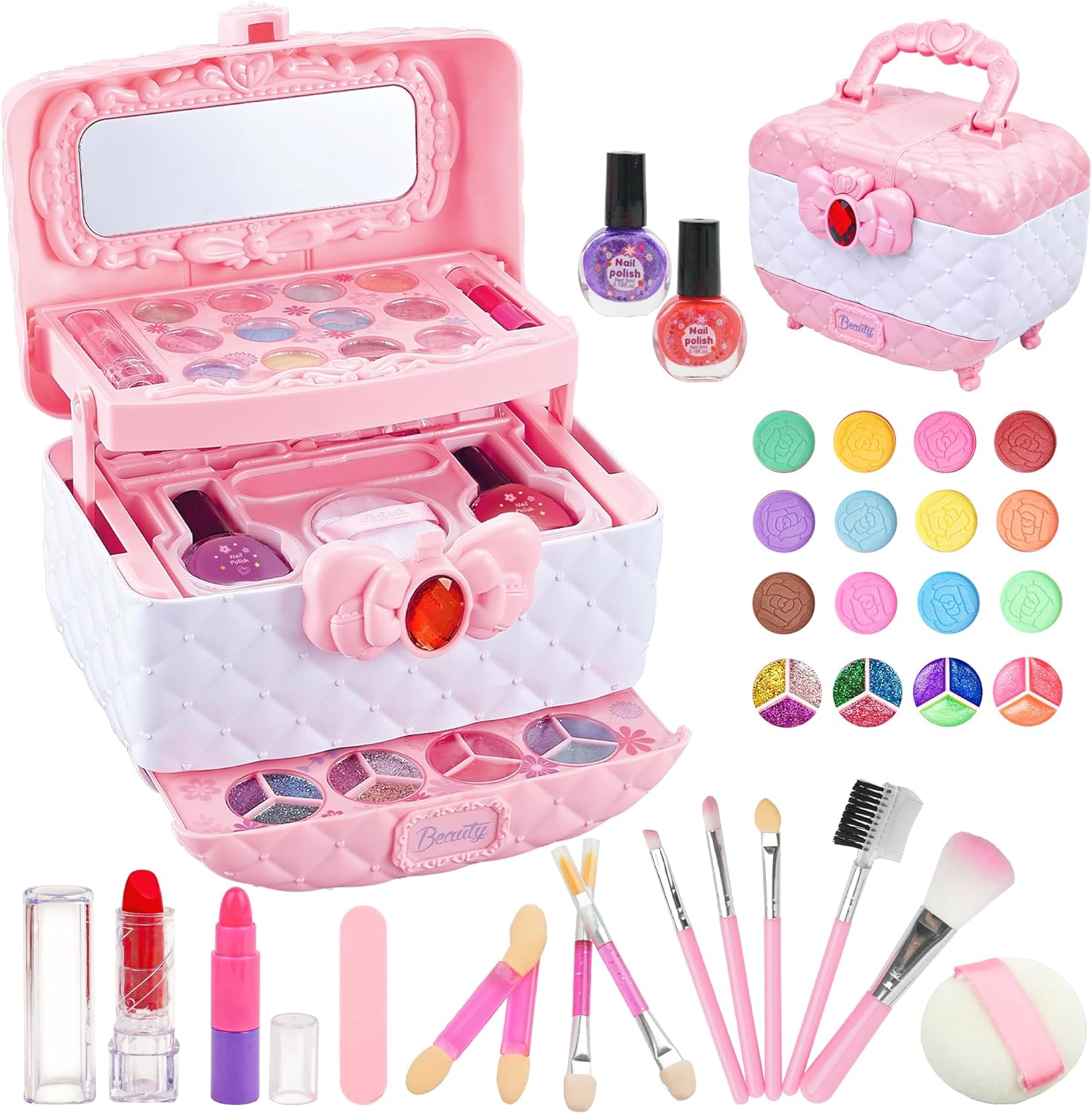 BELLOCHIDDO Kids Makeup Kit - 41 Pcs Toynix