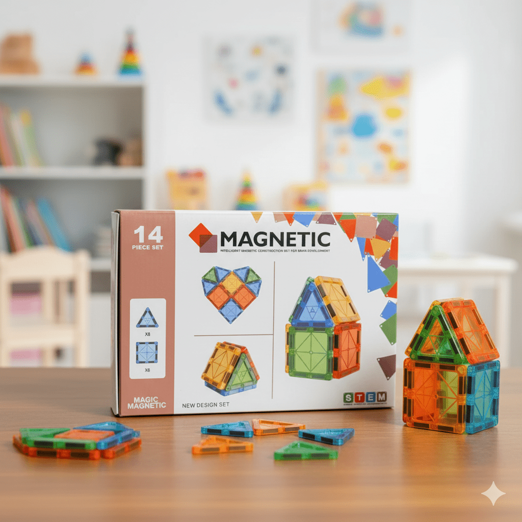 Tiles Magnetic Building Blocks for Kids - Toynix