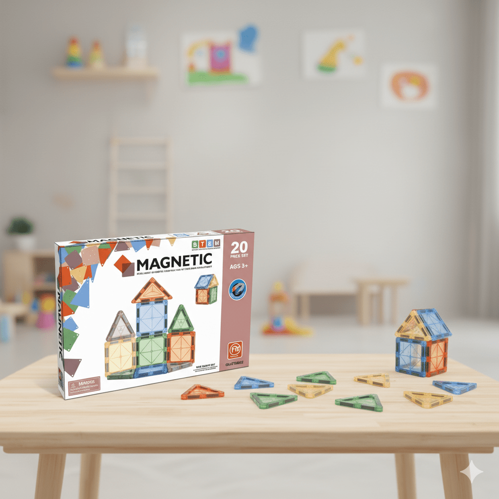 Tiles Magnetic Building Blocks for Kids - Toynix