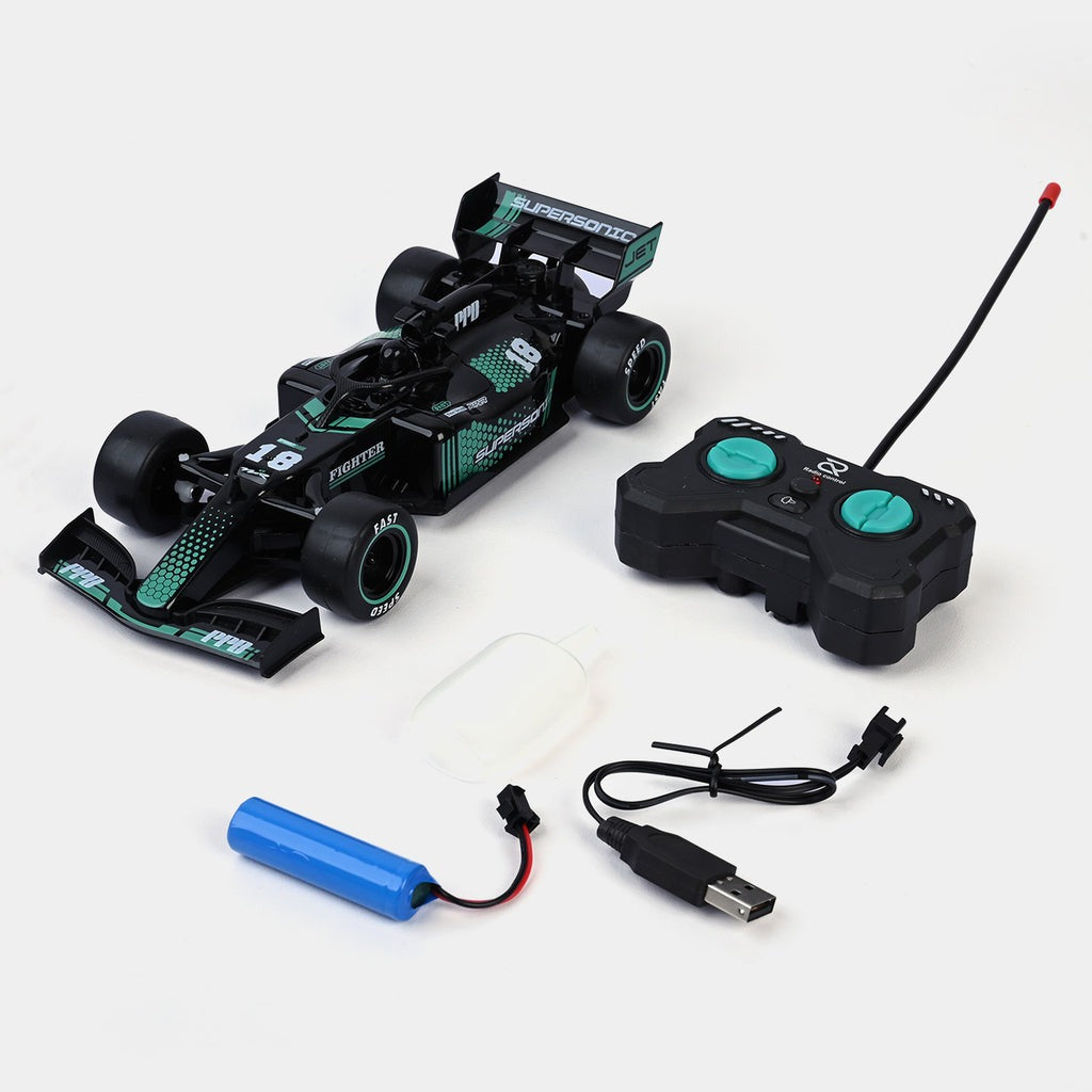 1/24 RC Remote control Racing Car High Speed 4WD F1 Spray Smoke Vehicle For Kids Adults with battery USB cable Toynix