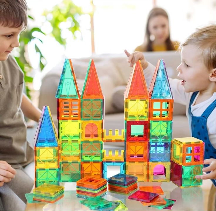 Magnetic Building Tiles for Kids Toynix