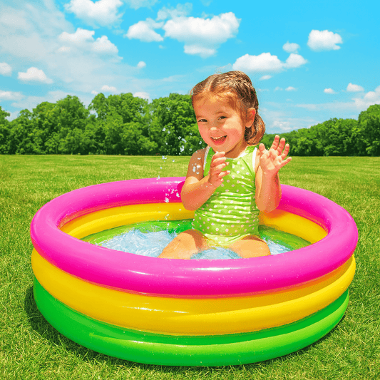 Sunset Glow Rainbow Inflatable Swimming Pool 24" x 8.5" - Toynix