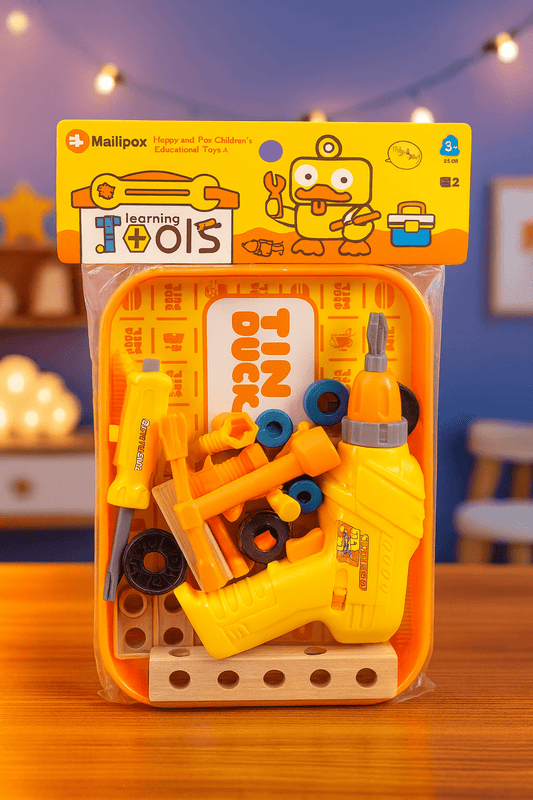 Electric Toy Drill Set for Kids – Battery Operated Pretend Play Tool Kit - Toynix