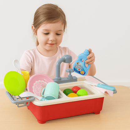 Kitchen Dishwasher Sink Playset For Kids - Toynix