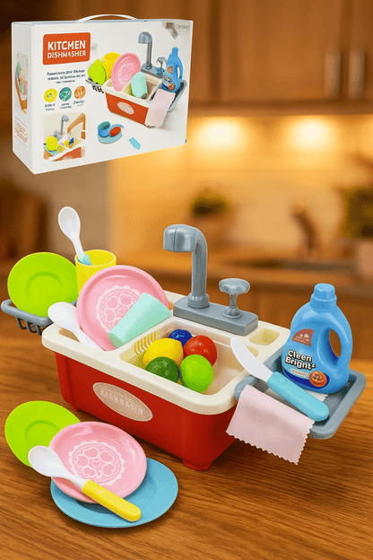 Kitchen Dishwasher Sink Playset For Kids - Toynix
