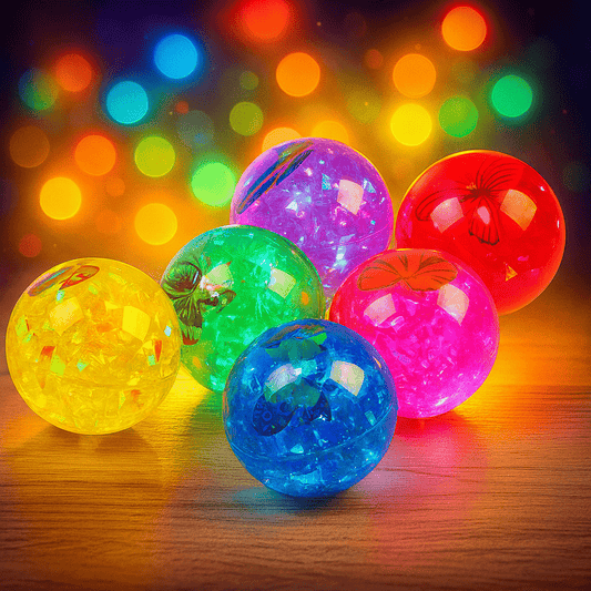 LED Flashing Colorful Rubber Ball For Kids - Toynix