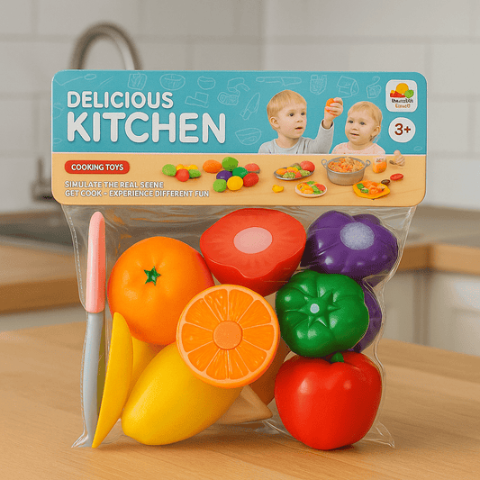 Food Cutting Play Set For Kids (Random Set) - Toynix
