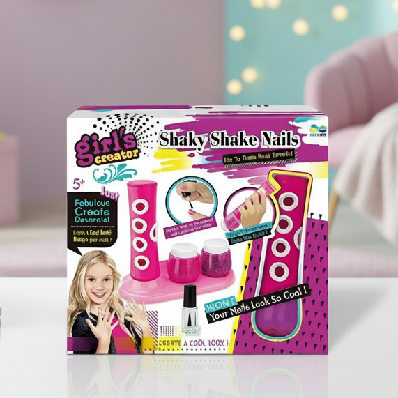 Shaky Shake Nail Kit – Fun Manicure & Pedicure Set for Girls