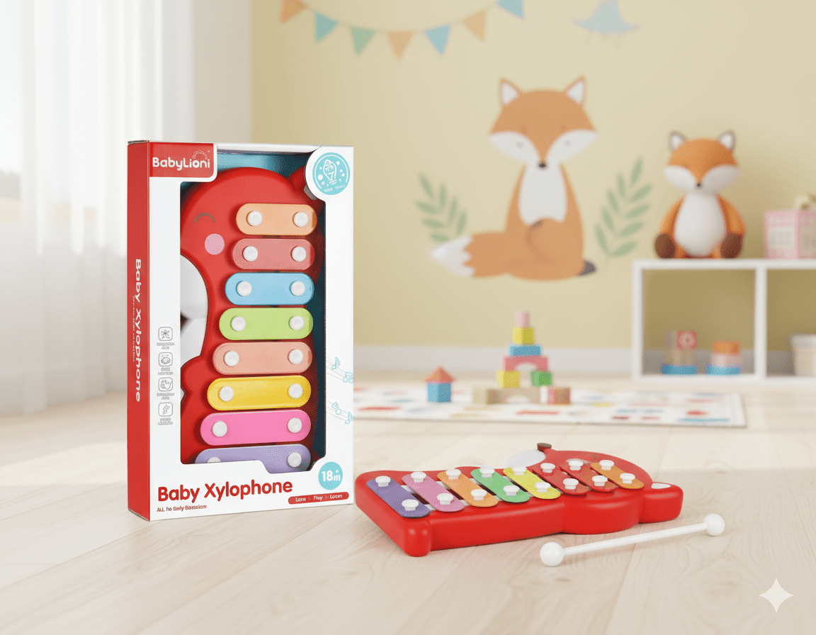 Cute Animal Baby Xylophone Musical Toy for Kids - Toynix