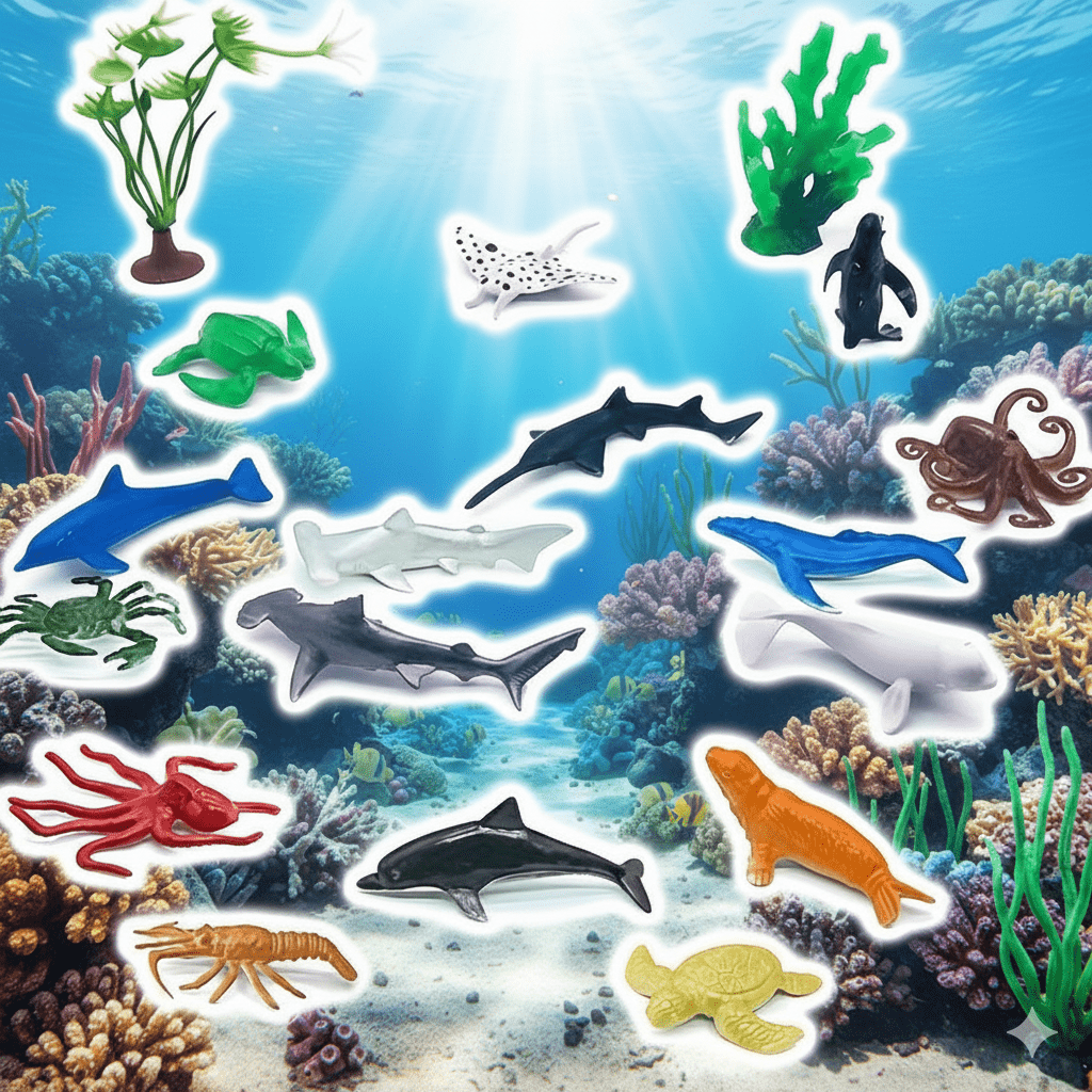 Realistic Animal Figures Set Toy For Kids - Toynix