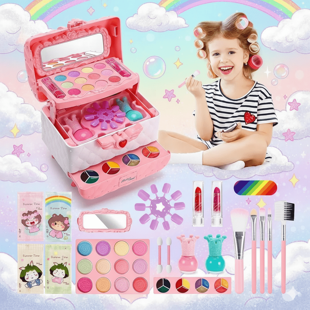 Kids Pretend Makeup Kit - 41 Pcs (1026 - 40) - Toynix